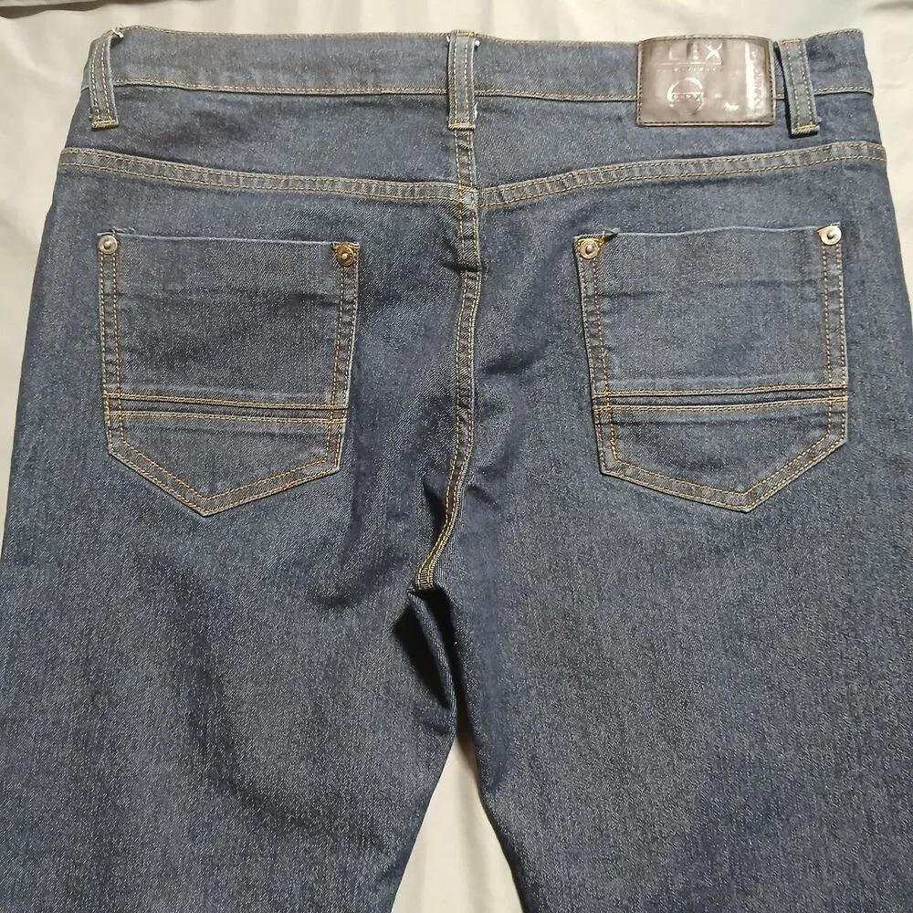 Southpole Men 36x32 Jeans Dark Wash Stretch Indigo Blue Selvedge Denim Skate Y2K - Picture 7 of 14